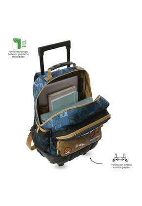 Maleta Para Niño Con Ruedas Jurassic World Territory Mediano Azul