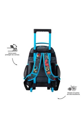 Morral Con Ruedas Para Niño Mickey Mediano Gris