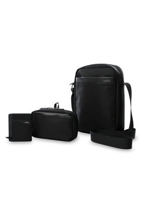Kit De Regalo Kano Bolso Para Hombre + Multiuso + Portadocumento Negro