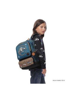 Morral Para Niño Jurassic World Territory Mediano Azul