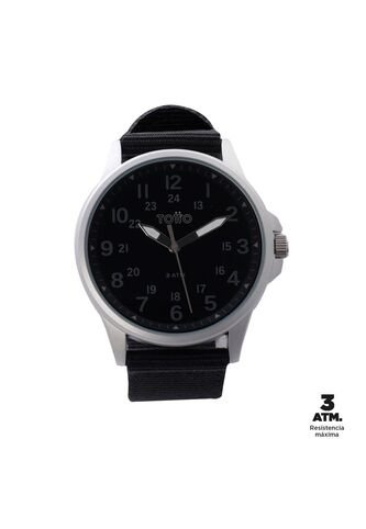 Reloj Análogo Ticker Color Negro Totto