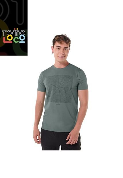 Camiseta Estampada Para Hombre Atena Verde