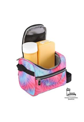 Lonchera Para Almuerzo Pizarra Glitter Mujer Rosada