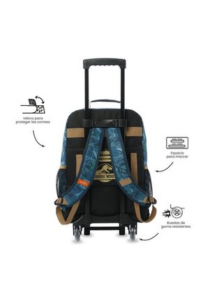 Maleta Para Niño Con Ruedas Jurassic World Territory Grande Azul