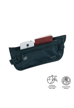 Canguro Invisible De Viaje Security Con RFID Blocker Azul