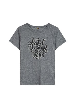 Camiseta Para Mujer Thinky Gris