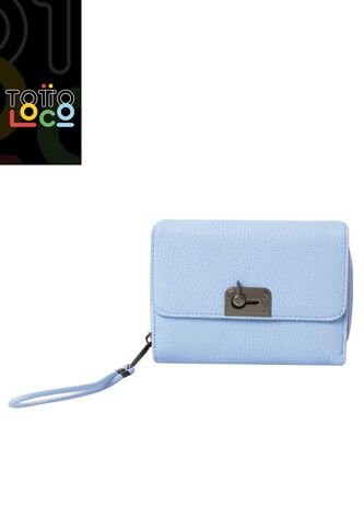 Billetera Smooth Cri Con RFID Blocker Azul Totto