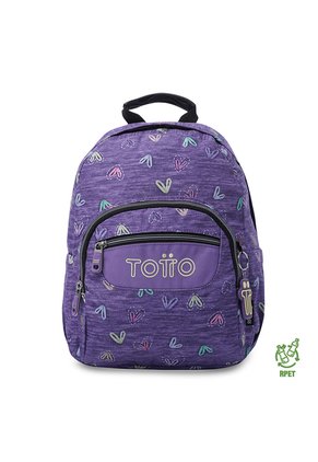 Morral Juvenil Tempera Pequeño Morado Con Corazones