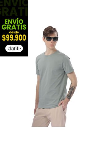 Camisa Para Hombre Unicolor Manne Manga Corta Verde Totto