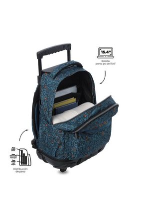 Maleta Para Niño Con Ruedas Porta PC 15.4" Renglón Azul