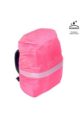 Forro Impermeable Rain Cover Plegable Para Maleta Rosado