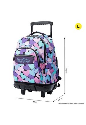 Morral Ruedas Niña Porta PC 15.4" Bomper Renglon Azul