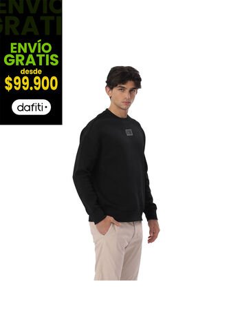 Buzo Para Hombre Cuello Redondo Vess Negro Totto