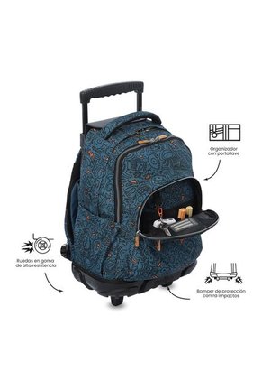 Maleta Para Niño Con Ruedas Porta PC 15.4" Renglón Azul