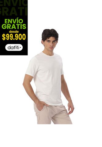 Camisa Para Hombre Unicolor Manne Manga Corta Blanca Totto