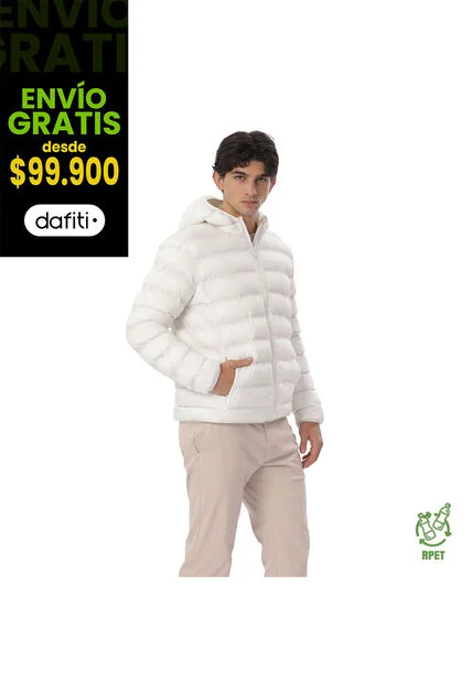 Chaqueta Acolchada Para Hombre Colormen Pro Blanca