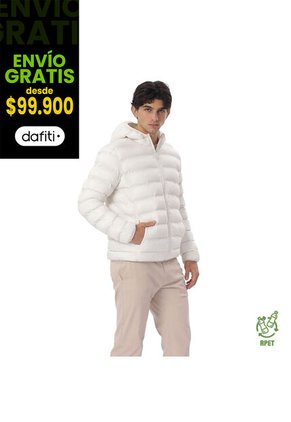 Chaqueta Acolchada Para Hombre Colormen Pro Blanca