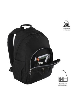 Morral Juvenil Porta PC 13" Gommas Negro