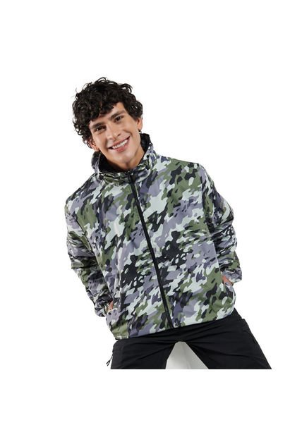 Chaqueta Para Hombre Mosculer Print Gris