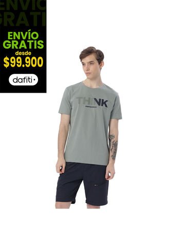 Camiseta Estampada Para Hombre Primen Verde Totto