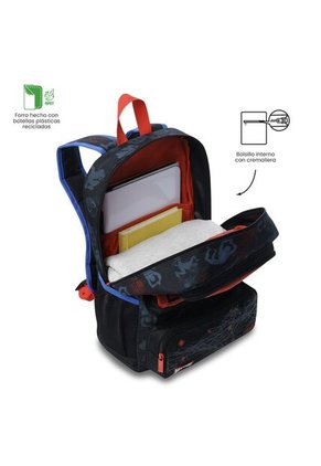 Morral Para Niño Spiderman Hero Mediano Negro