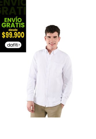 Camisa Para Hombre Ml Porter Solid Blanca Totto