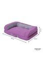 Cama Para Perros Acolchada Alina Morada Con Colchón Extraíble de Totto