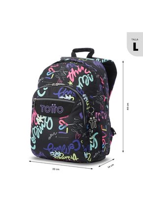 Morral Juvenil Urbano Porta PC 14" Acuarela Negro