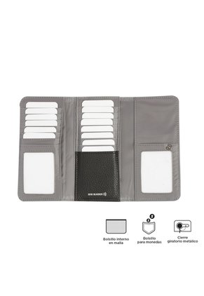 Billetera Smooth Sub Con RFID Blocker Negra