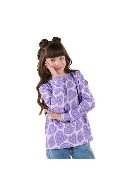 Buzo Para Niña Li Ce Doqui Estampado Morado