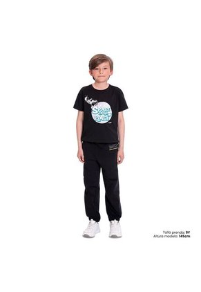Pantalón Jogger Para Niño Jav Color Negro