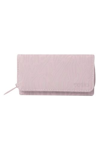 Billetera Texture Var Con RFID Blocker Rosada Totto