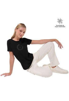 Camiseta Estampada Para Mujer Prime Negra