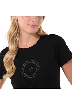 Camiseta Estampada Para Mujer Prime Negra