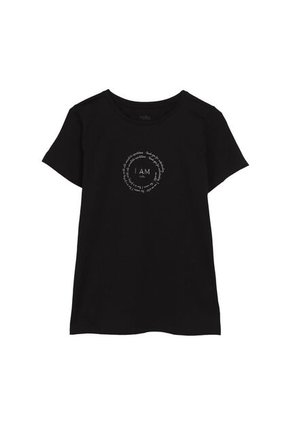 Camiseta Estampada Para Mujer Prime Negra