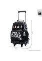 Maleta Para Niño Con Ruedas Star Wars Jedi Mediano Negro de Totto