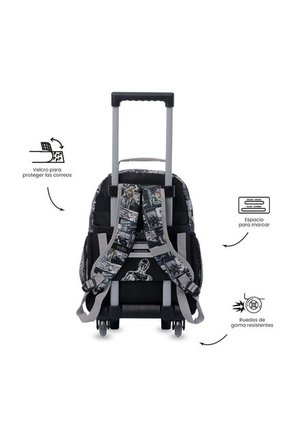 Maleta Para Niño Con Ruedas Star Wars Jedi Mediano Negro