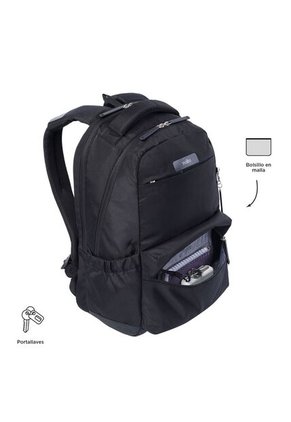 Morral Universitario Porta PC 16" Comfort Negro Mujer Ergonómico  +  Anti Impacto