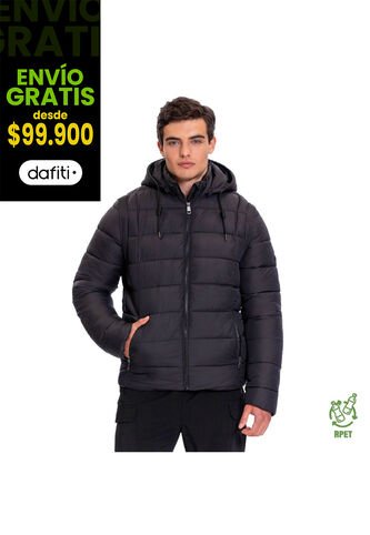 Chaqueta Acolchada Para Hombre Atlantida 2 En 1 Negra Totto