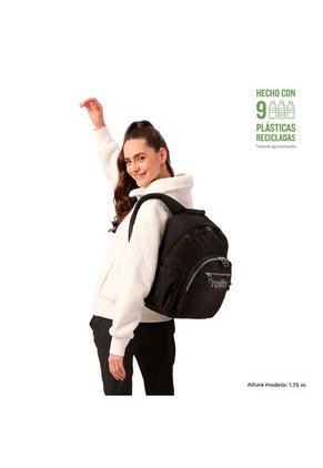 Morral Juvenil Porta PC 13" Gommas Negro