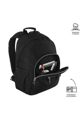 Morral Juvenil Porta PC 13" Gommas Negro