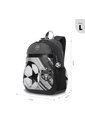 Morral Para Niño Champion Grande Gris Con Diseño De Fútbol de Totto