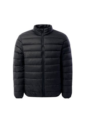 Chaqueta Acolchada Cuello Alto Coloro Negro Para Hombre