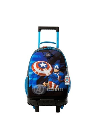 Morral Con Ruedas Niño Avengers Capitán América Mediano Gris Totto