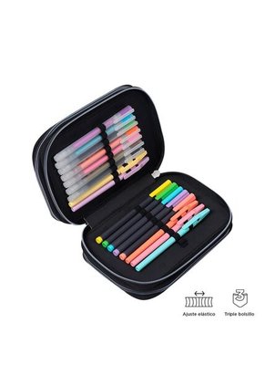 Cartuchera Mujer Pluma Verde