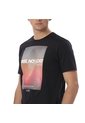 Camiseta Estampada Para Hombre Primen Manga Corta Negra de Totto