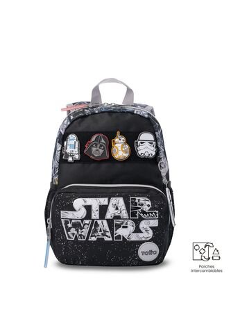 Morral Para Niño Star Wars Jedi Pequeño Negro Totto