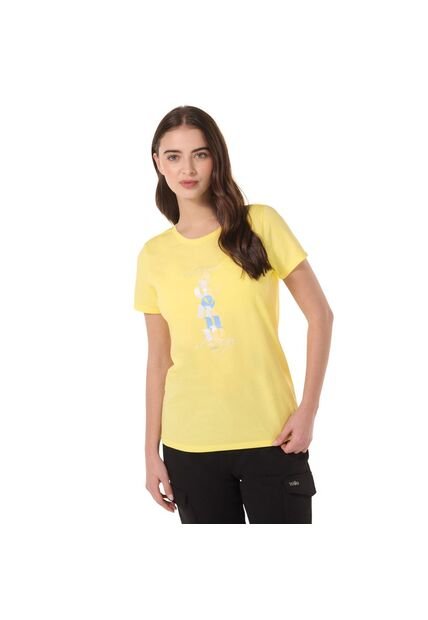 Camiseta Estampada Para Mujer Thinky Amarilla