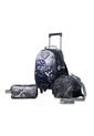 Combo Escolar Niño X3 Maleta Ruedas+Lonchera+Multiuso Helmet Racer Negro de Totto