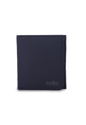 Billetera Hombre Wood 2 Grande Con RFID Blocker Azul Totto